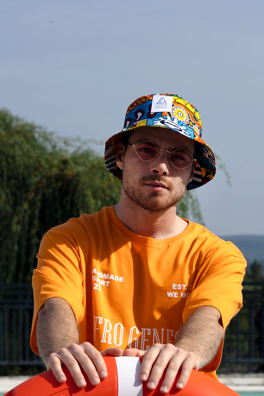 Chapéu bucket em capulana