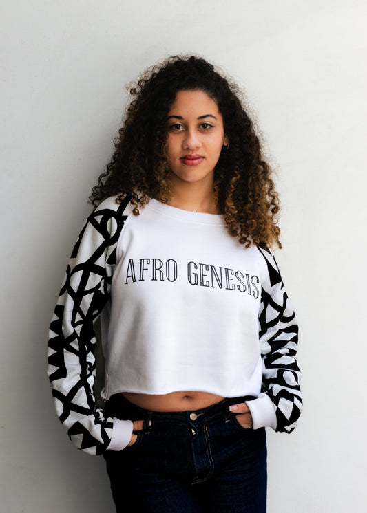 Sweatshirt raglan com capulana