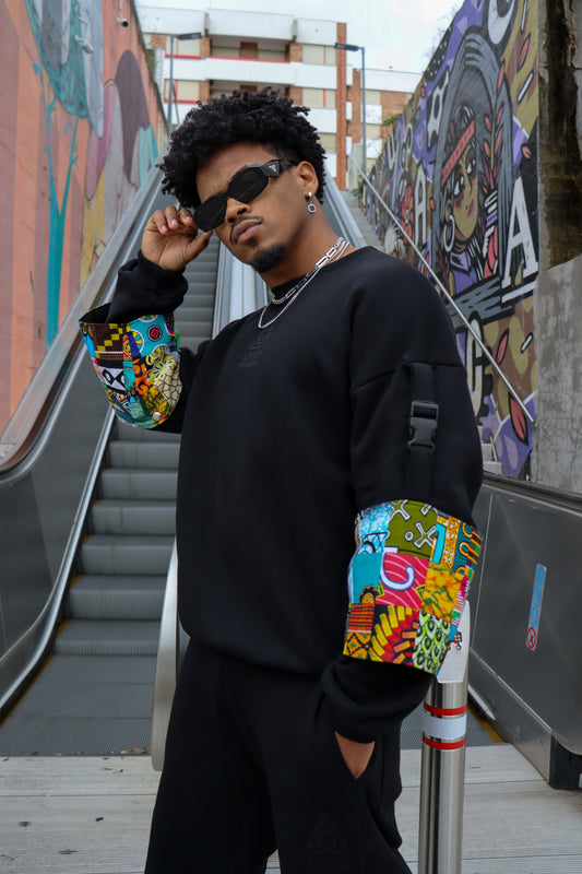 Sweatshirt com encaixe nas mangas